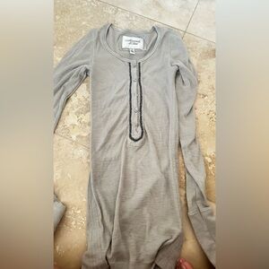 Abercrombie & Fitch Light Gray Ribbed Top